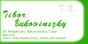 tibor bukovinszky business card